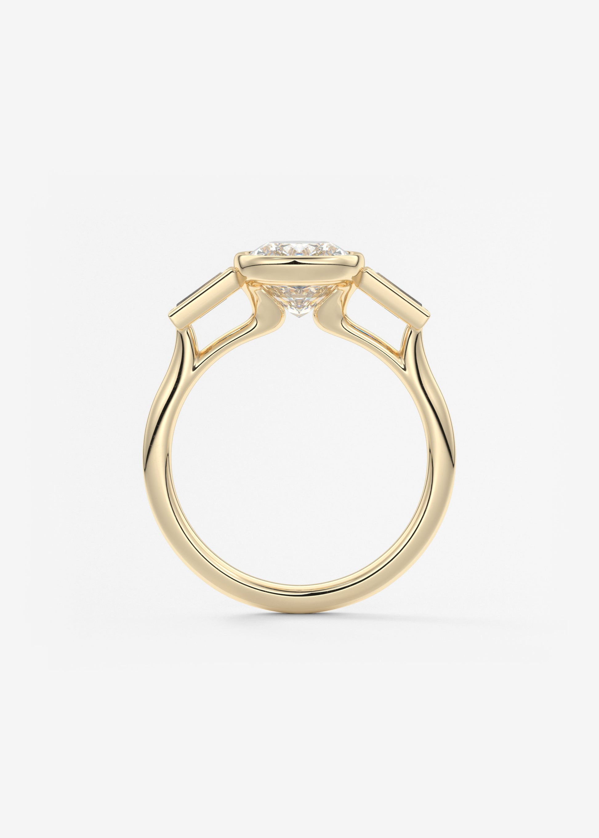 Oval Solitaire With Raised Basket Gallery Lab Grown Diamond Engagement Ring