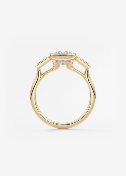 Oval Solitaire With Raised Basket Gallery Lab Grown Diamond Engagement Ring