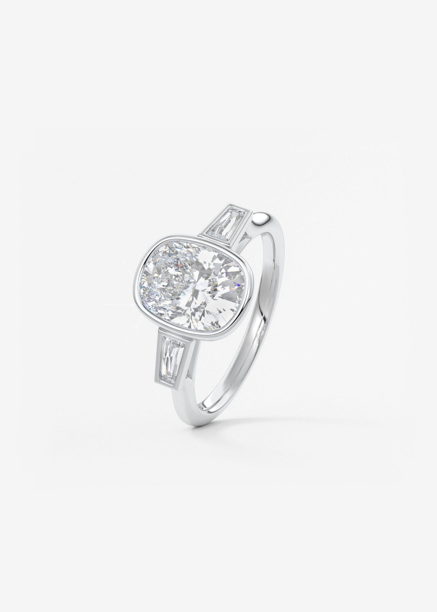 Oval Solitaire With Raised Basket Gallery Lab Grown Diamond Engagement Ring