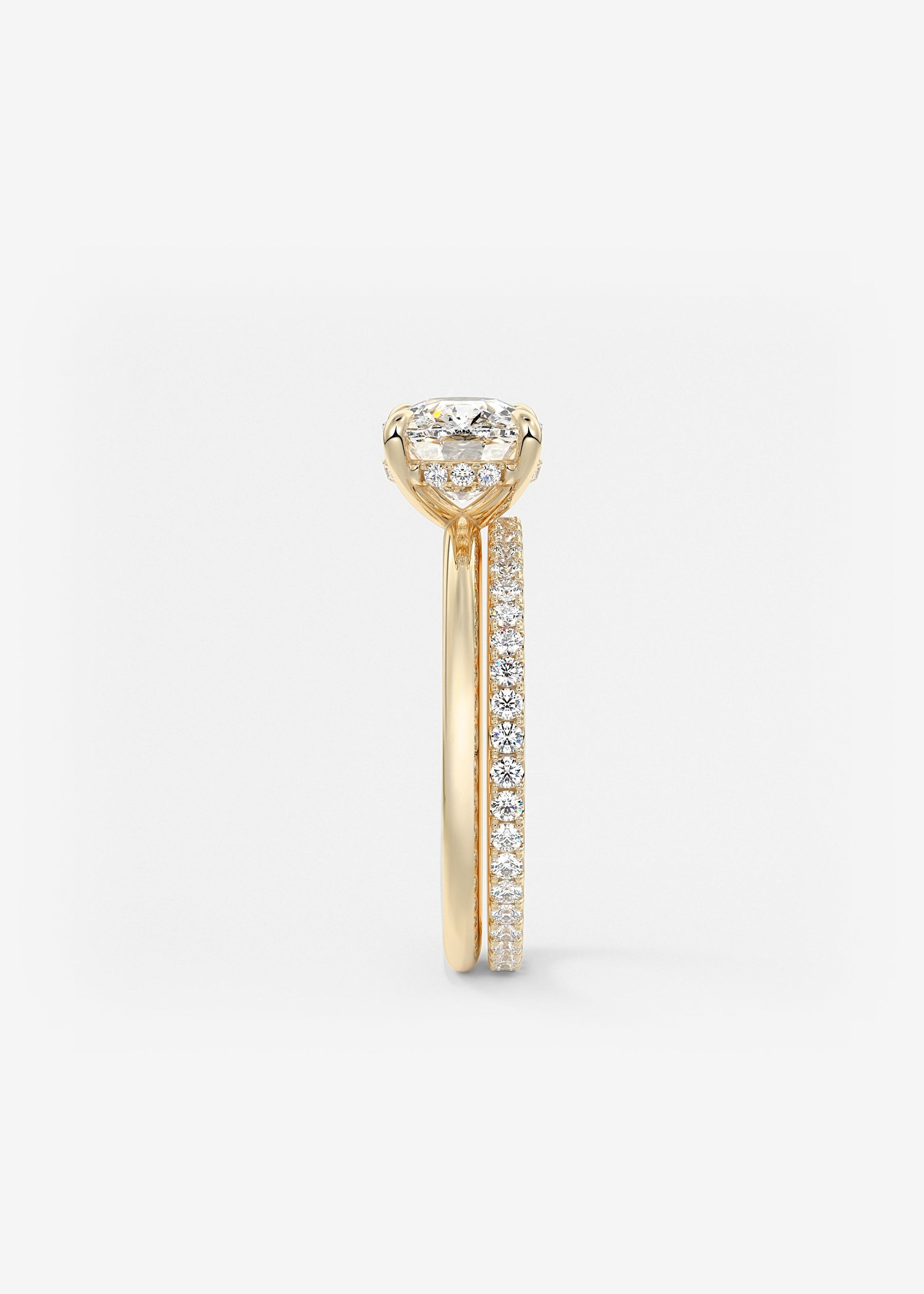 Oval Solitaire With Raised Basket Gallery Lab Grown Diamond Engagement Ring
