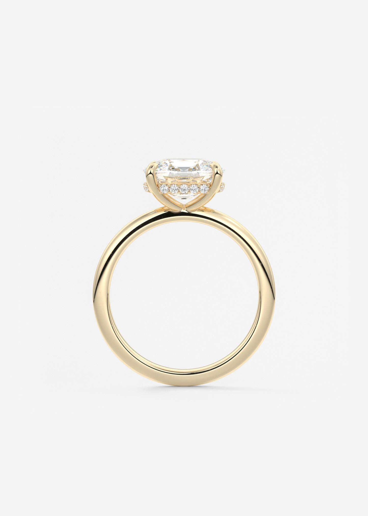 Oval Solitaire With Raised Basket Gallery Lab Grown Diamond Engagement Ring