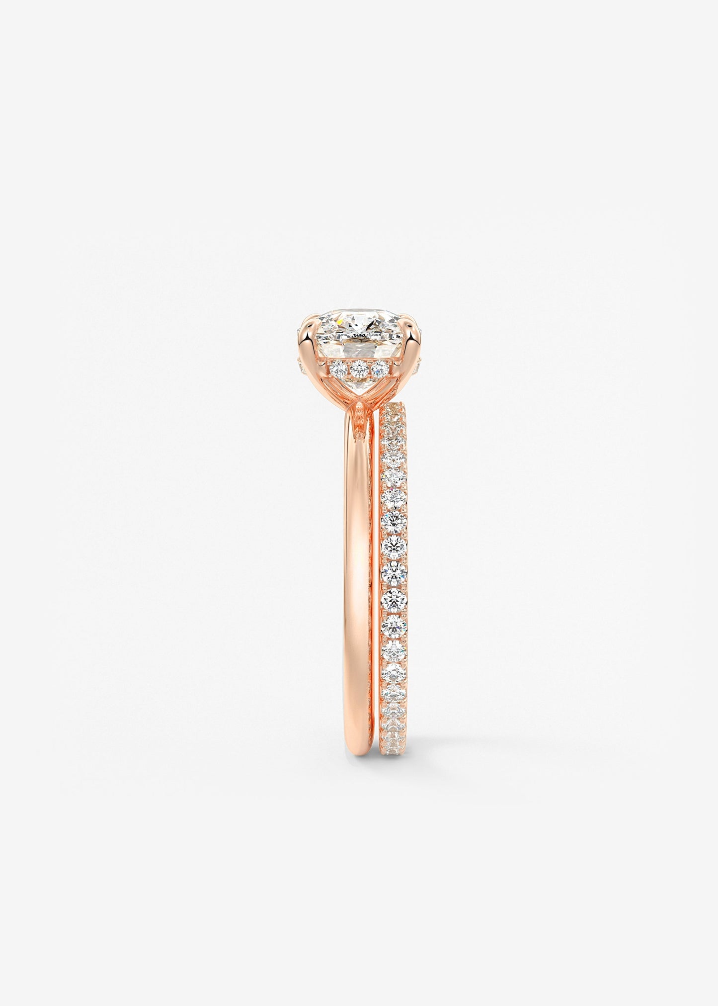 Oval Solitaire With Raised Basket Gallery Lab Grown Diamond Engagement Ring