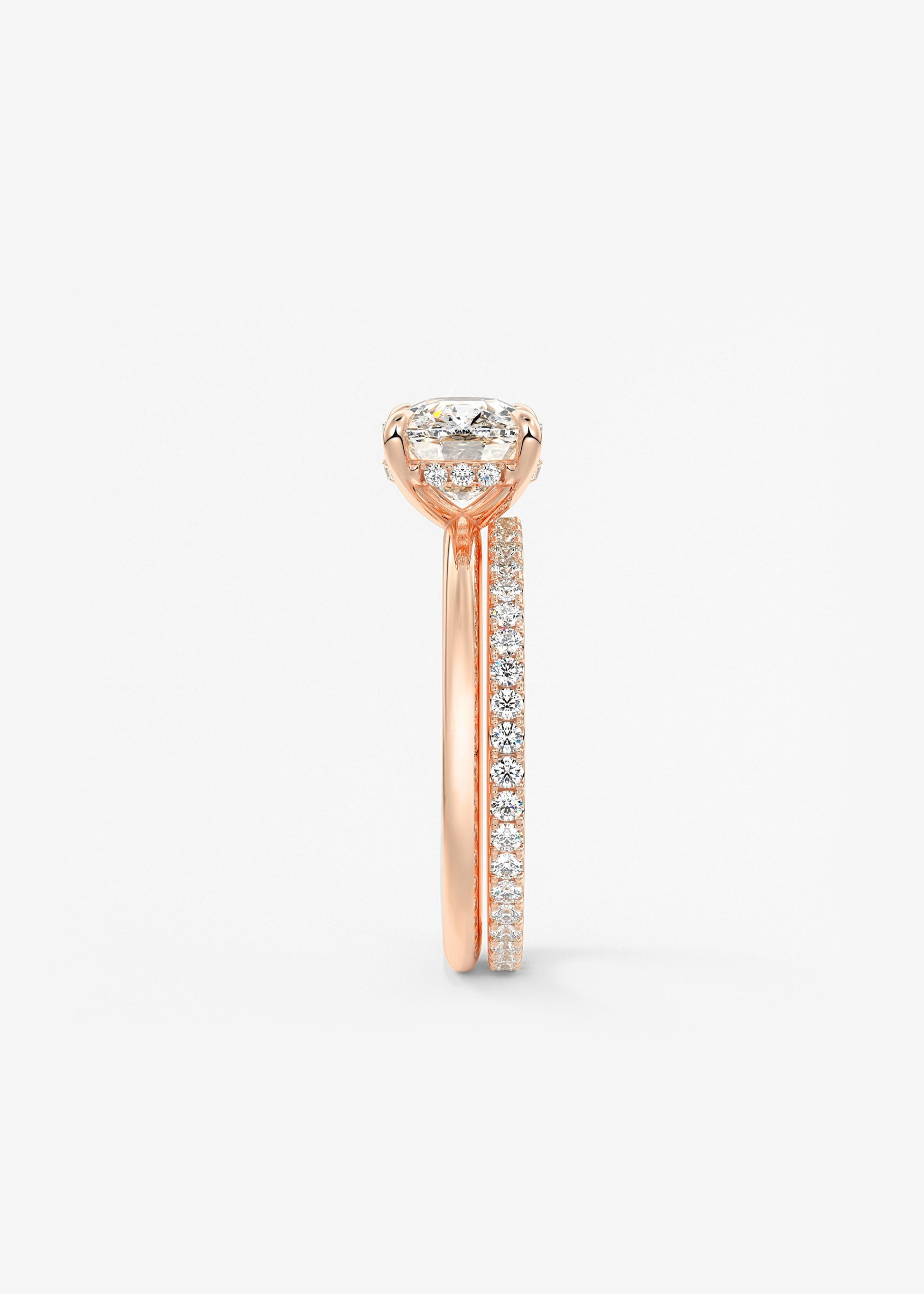 Oval Solitaire With Raised Basket Gallery Lab Grown Diamond Engagement Ring
