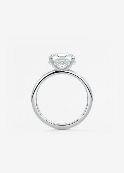 Oval Solitaire With Raised Basket Gallery Lab Grown Diamond Engagement Ring