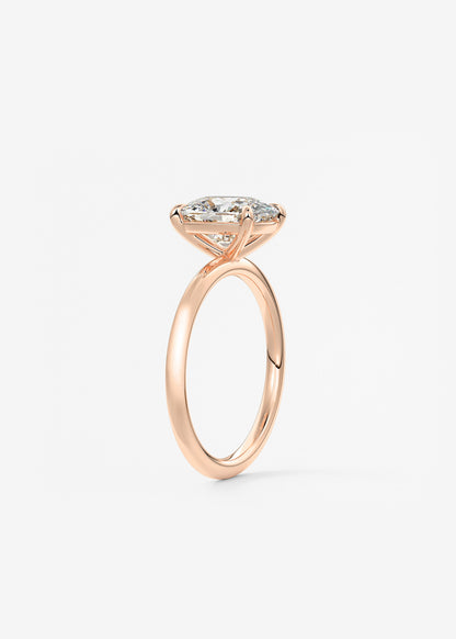 Oval Solitaire With Raised Basket Gallery Lab Grown Diamond Engagement Ring