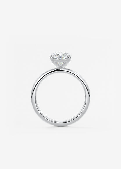 Oval Solitaire With Raised Basket Gallery Lab Grown Diamond Engagement Ring