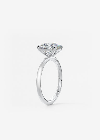 Oval Solitaire With Raised Basket Gallery Lab Grown Diamond Engagement Ring