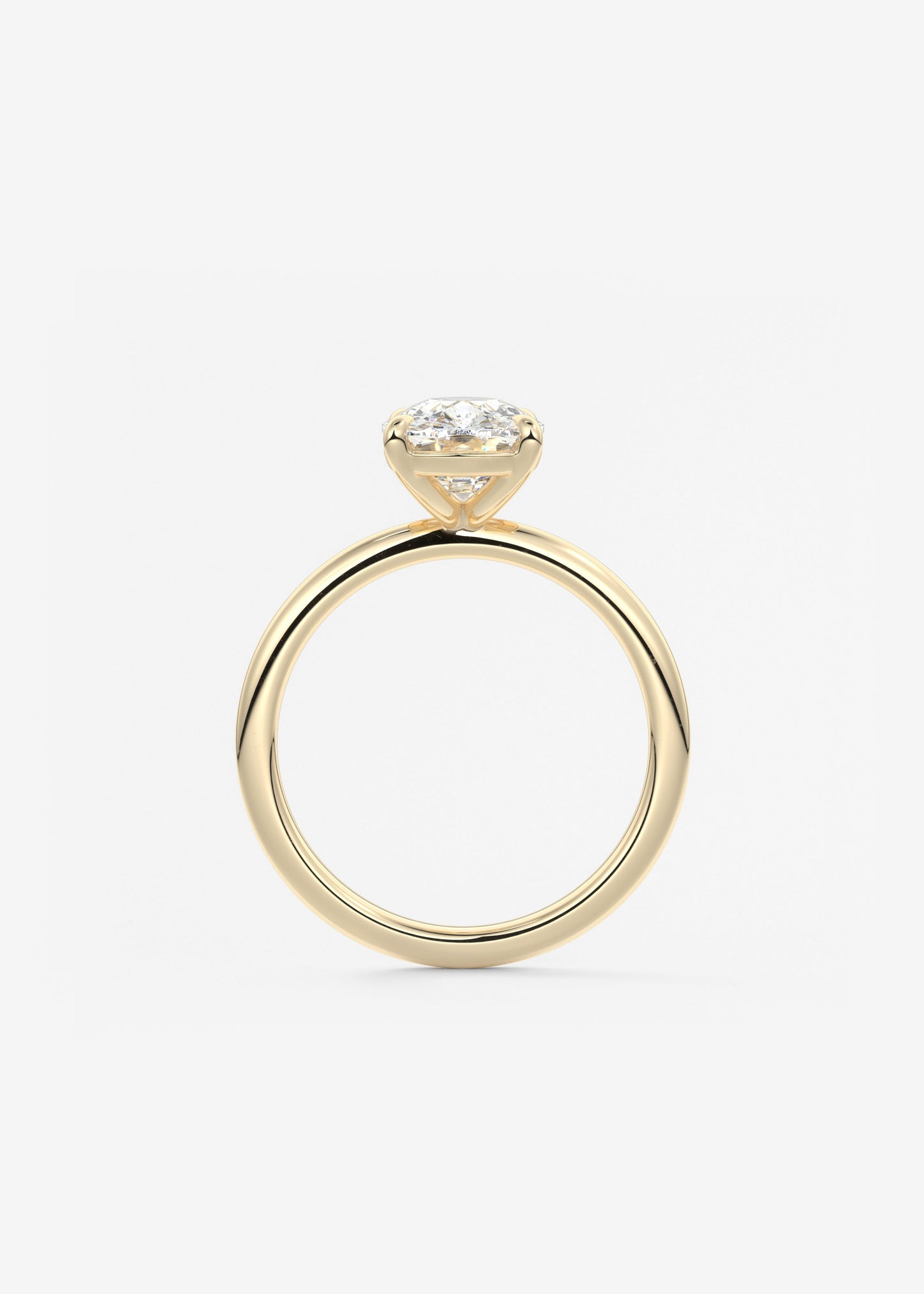 Oval Solitaire With Raised Basket Gallery Lab Grown Diamond Engagement Ring
