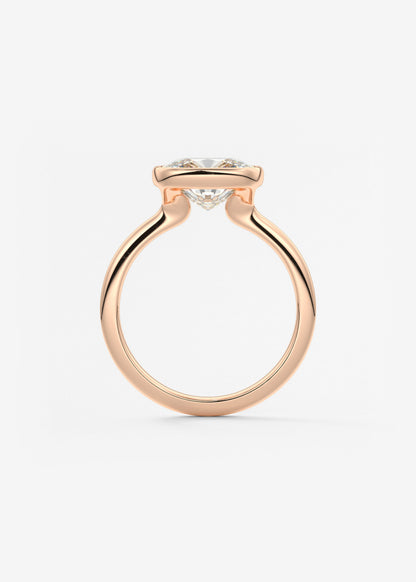 Oval Solitaire With Raised Basket Gallery Lab Grown Diamond Engagement Ring