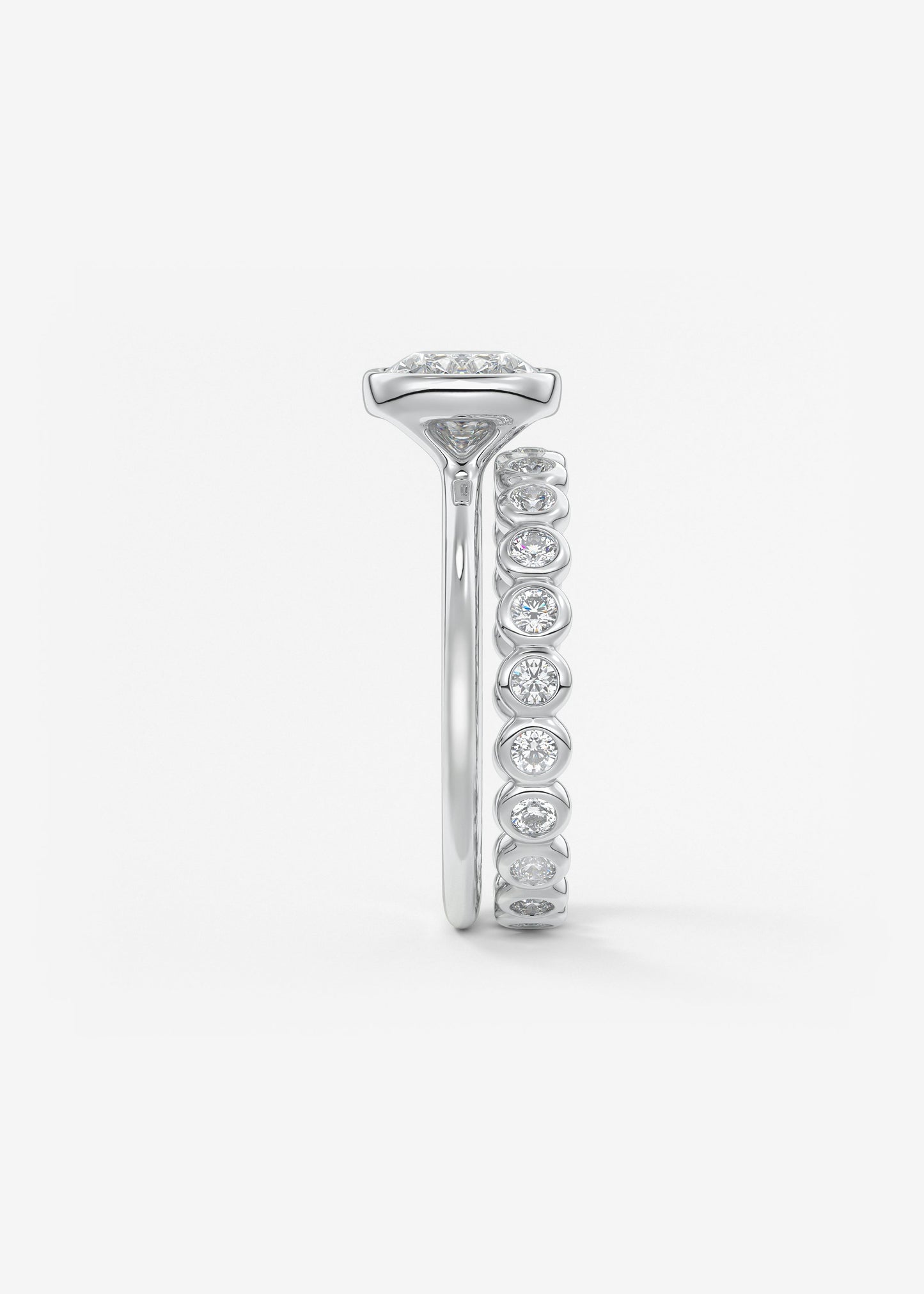 Oval Solitaire With Raised Basket Gallery Lab Grown Diamond Engagement Ring