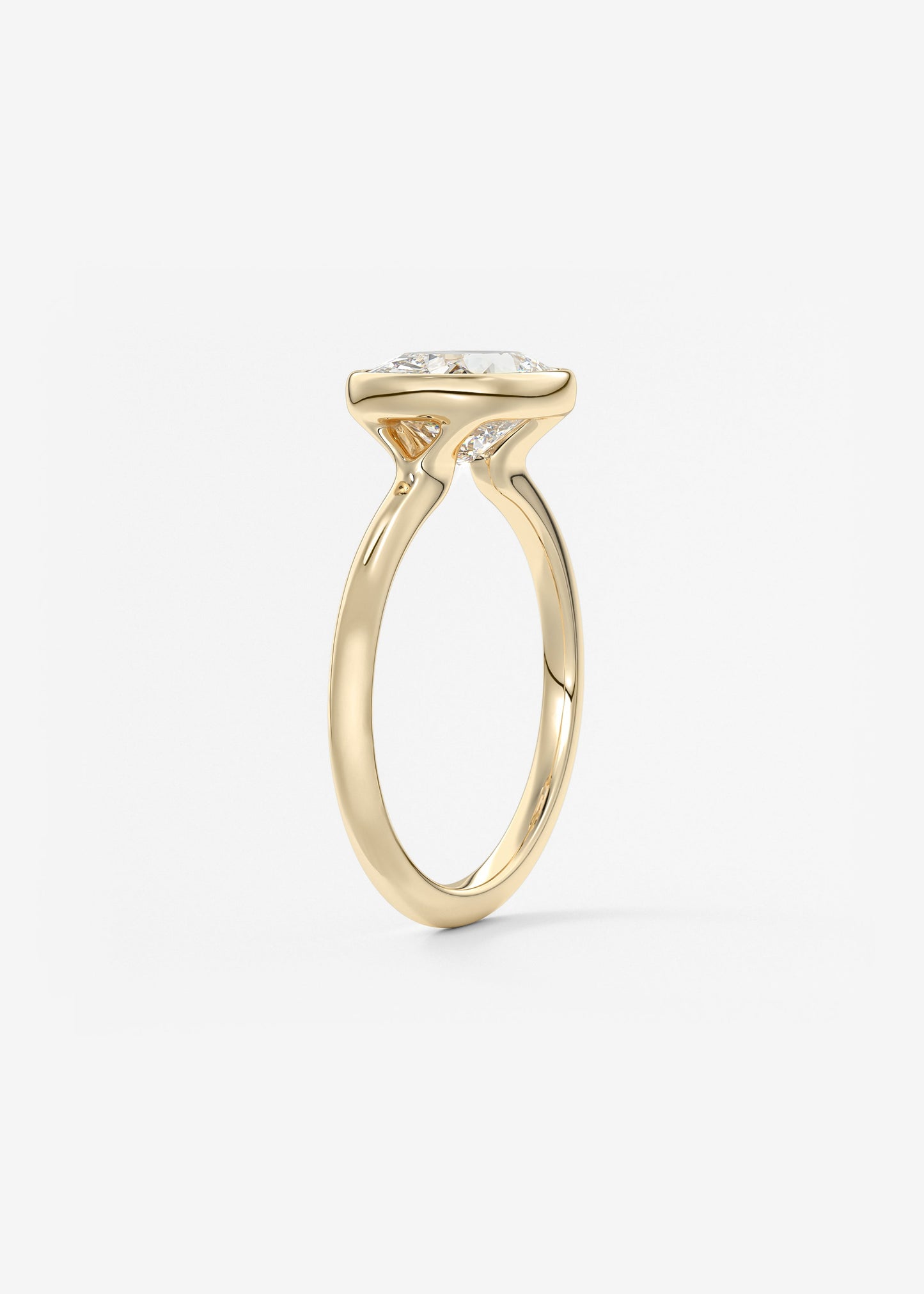 Oval Solitaire With Raised Basket Gallery Lab Grown Diamond Engagement Ring