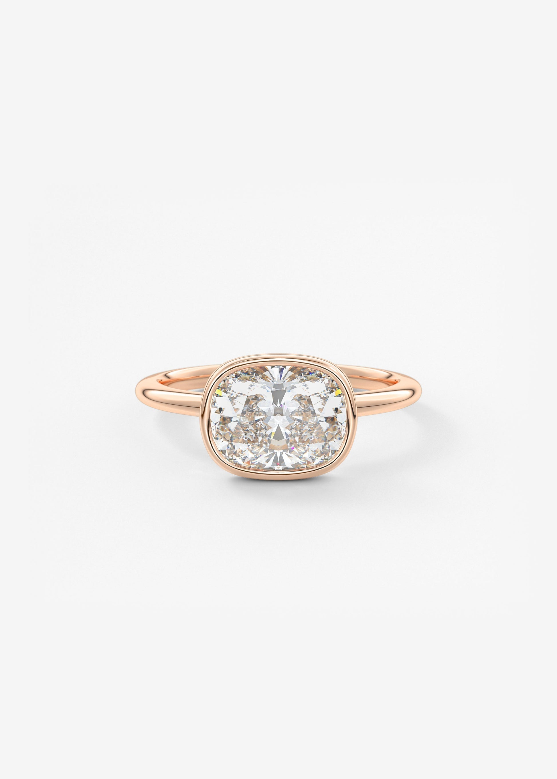 Oval Solitaire With Raised Basket Gallery Lab Grown Diamond Engagement Ring