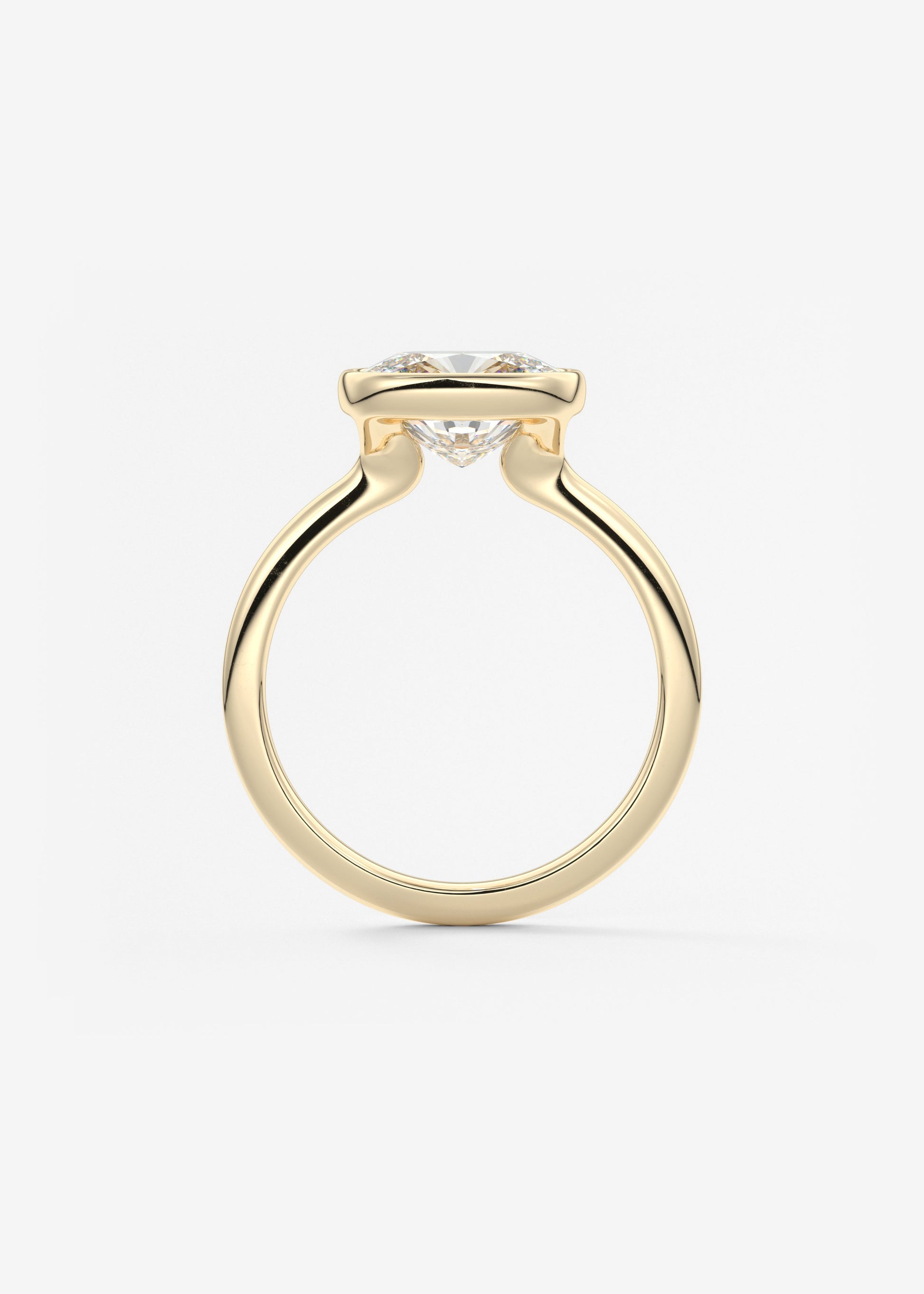 Oval Solitaire With Raised Basket Gallery Lab Grown Diamond Engagement Ring