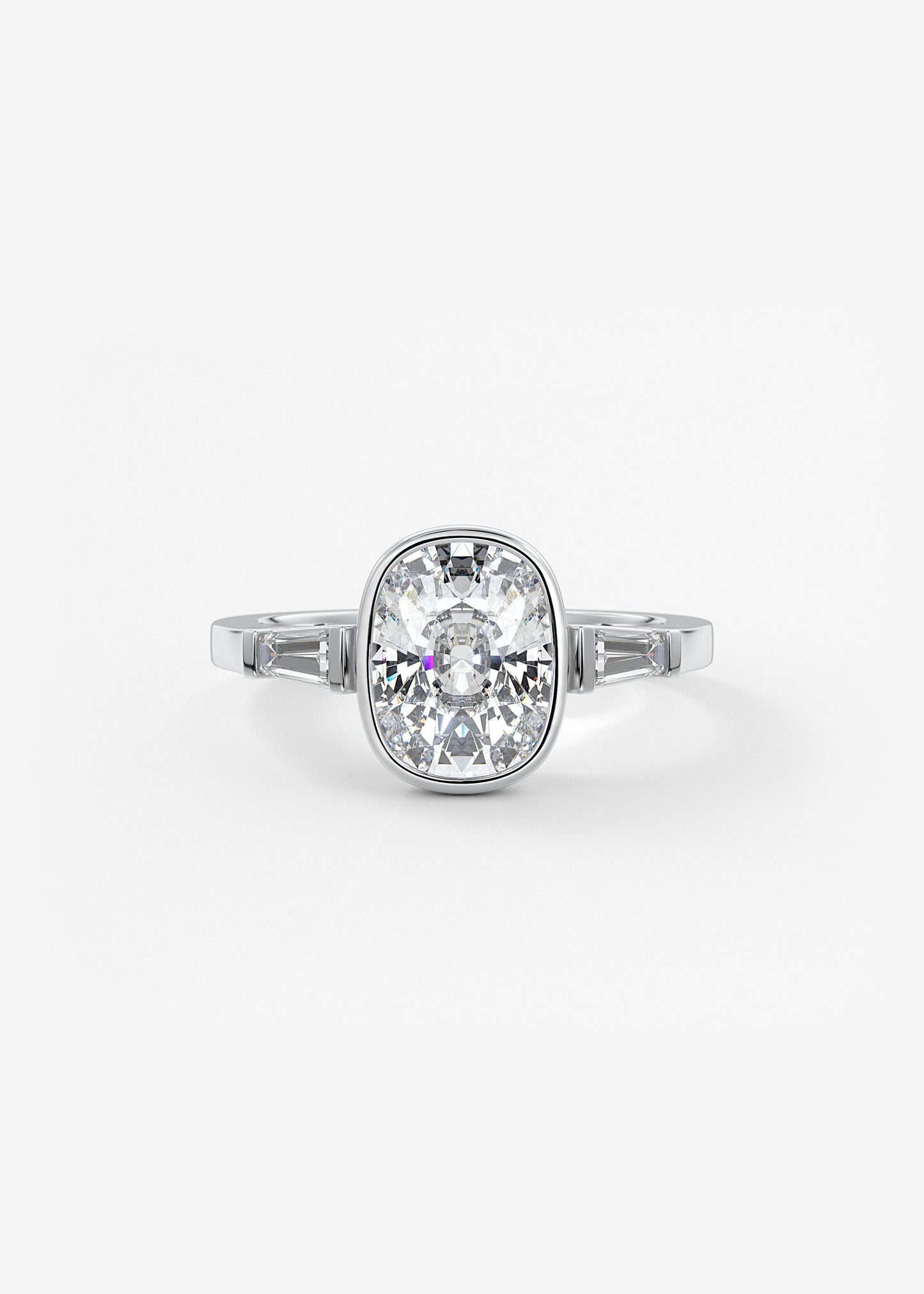Oval Solitaire With Raised Basket Gallery Lab Grown Diamond Engagement Ring