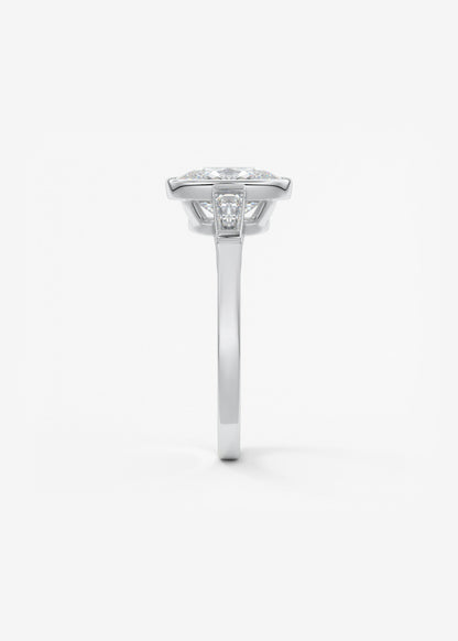 Oval Solitaire With Raised Basket Gallery Lab Grown Diamond Engagement Ring