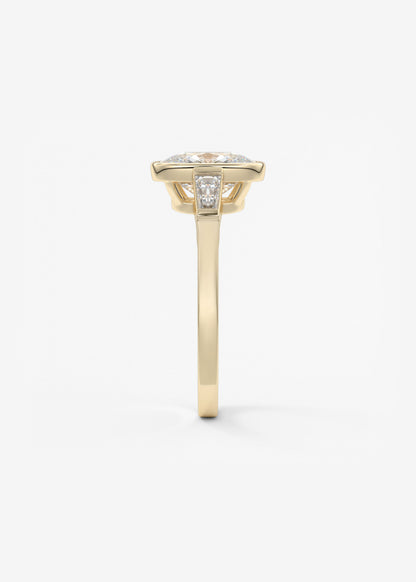 Oval Solitaire With Raised Basket Gallery Lab Grown Diamond Engagement Ring