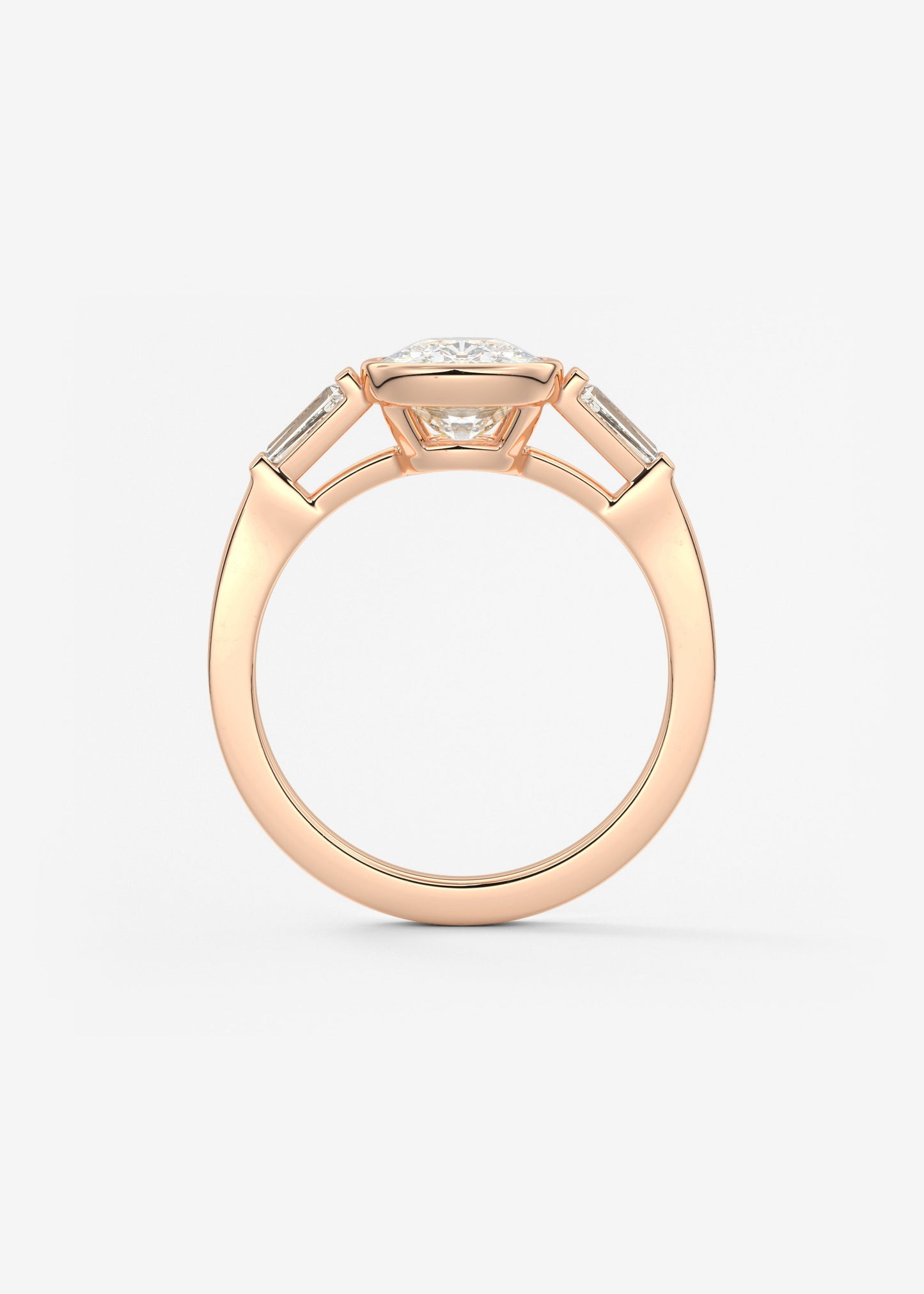 Oval Solitaire With Raised Basket Gallery Lab Grown Diamond Engagement Ring