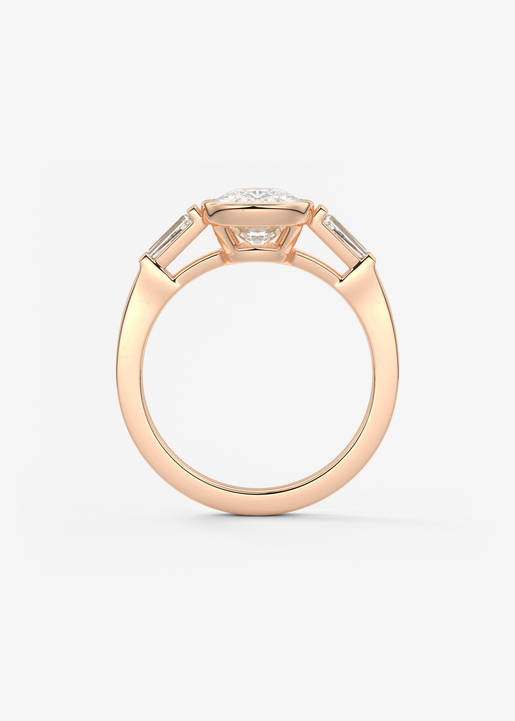 Oval Solitaire With Raised Basket Gallery Lab Grown Diamond Engagement Ring