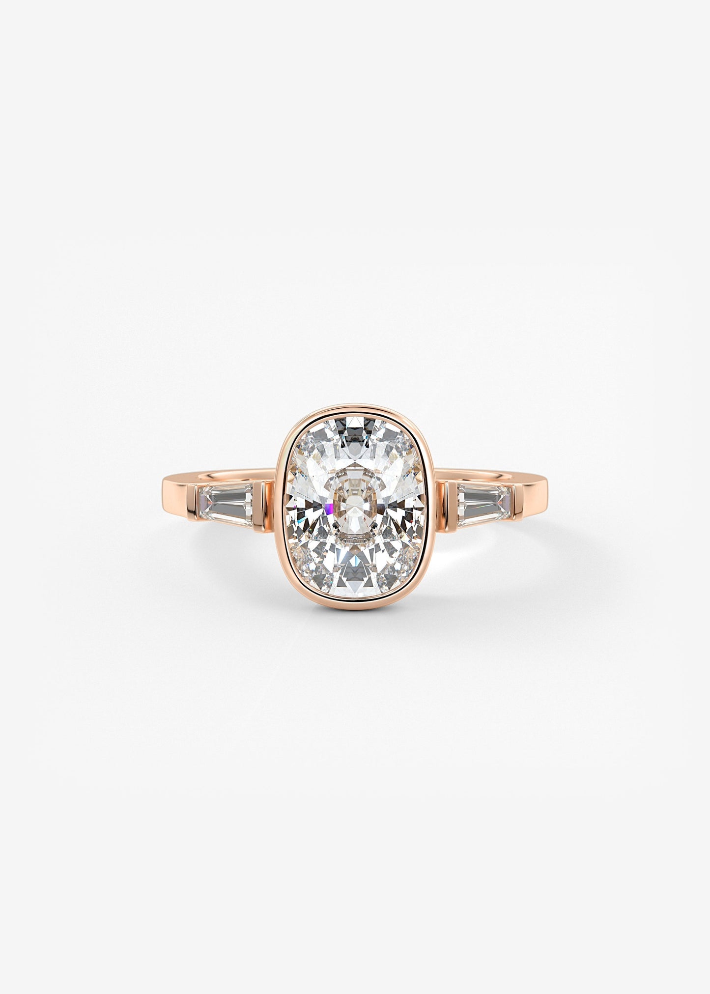 Oval Solitaire With Raised Basket Gallery Lab Grown Diamond Engagement Ring