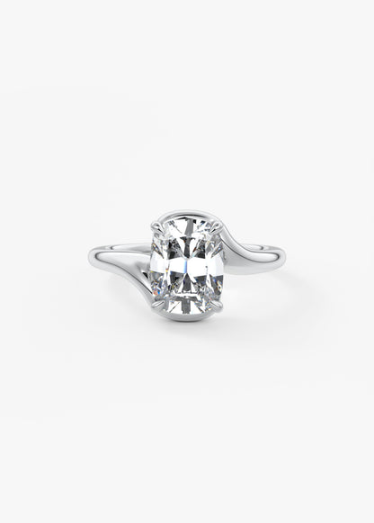 Oval Solitaire With Raised Basket Gallery Lab Grown Diamond Engagement Ring