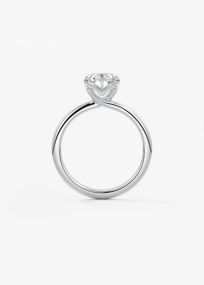 Oval Solitaire With Raised Basket Gallery Lab Grown Diamond Engagement Ring
