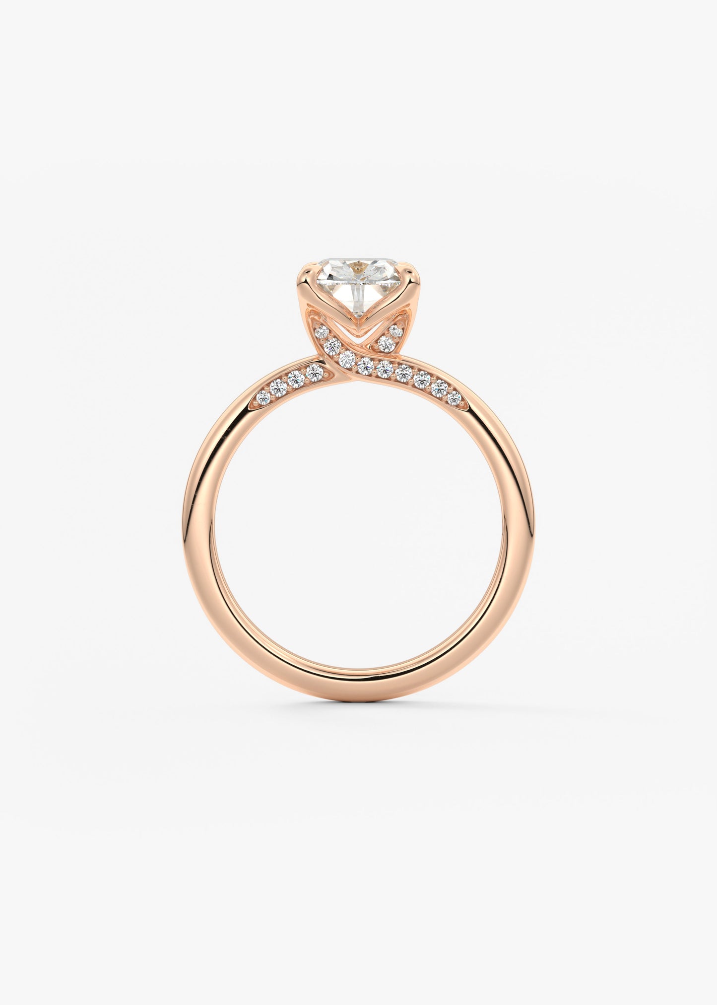 Oval Solitaire With Raised Basket Gallery Lab Grown Diamond Engagement Ring
