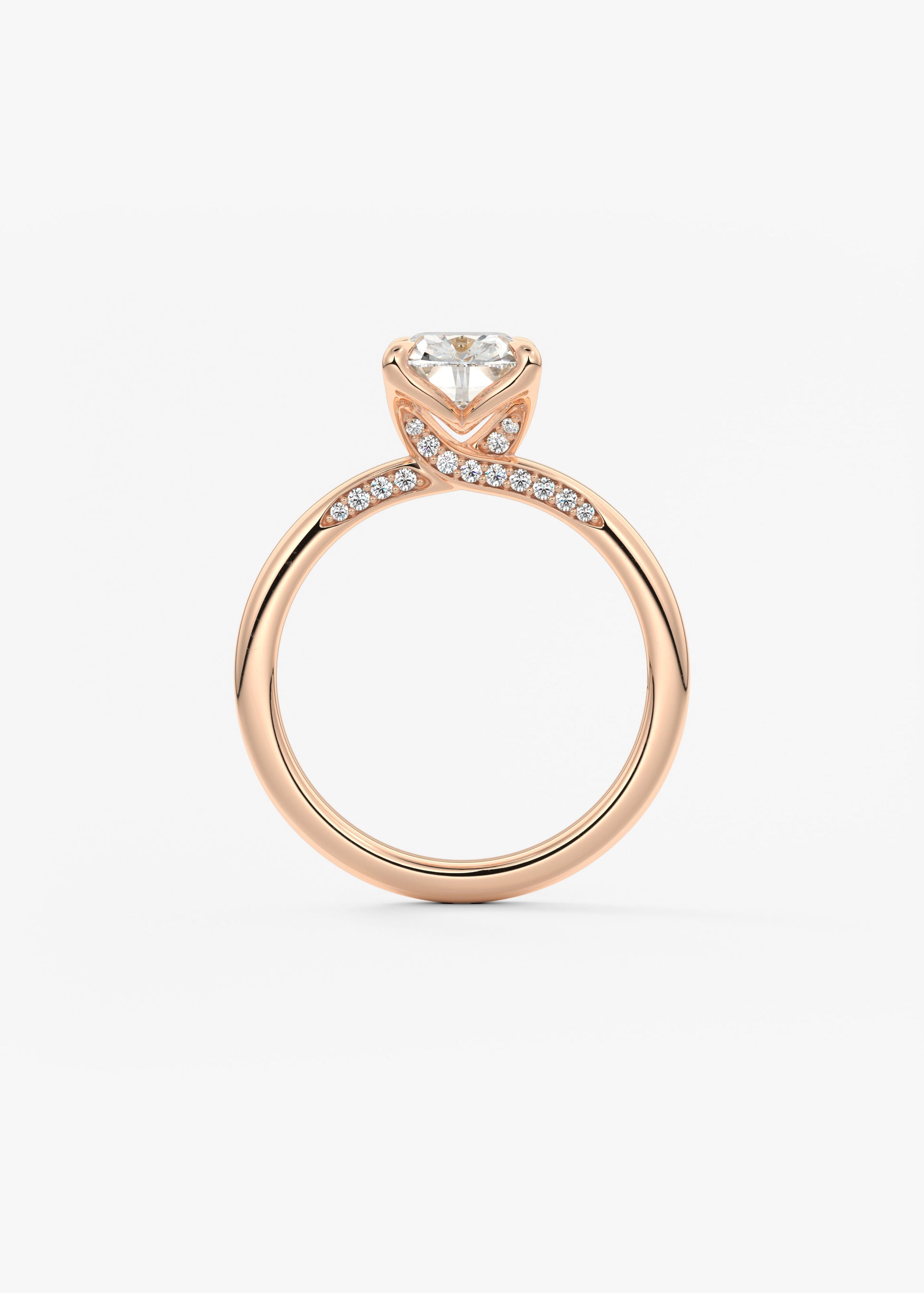 Oval Solitaire With Raised Basket Gallery Lab Grown Diamond Engagement Ring
