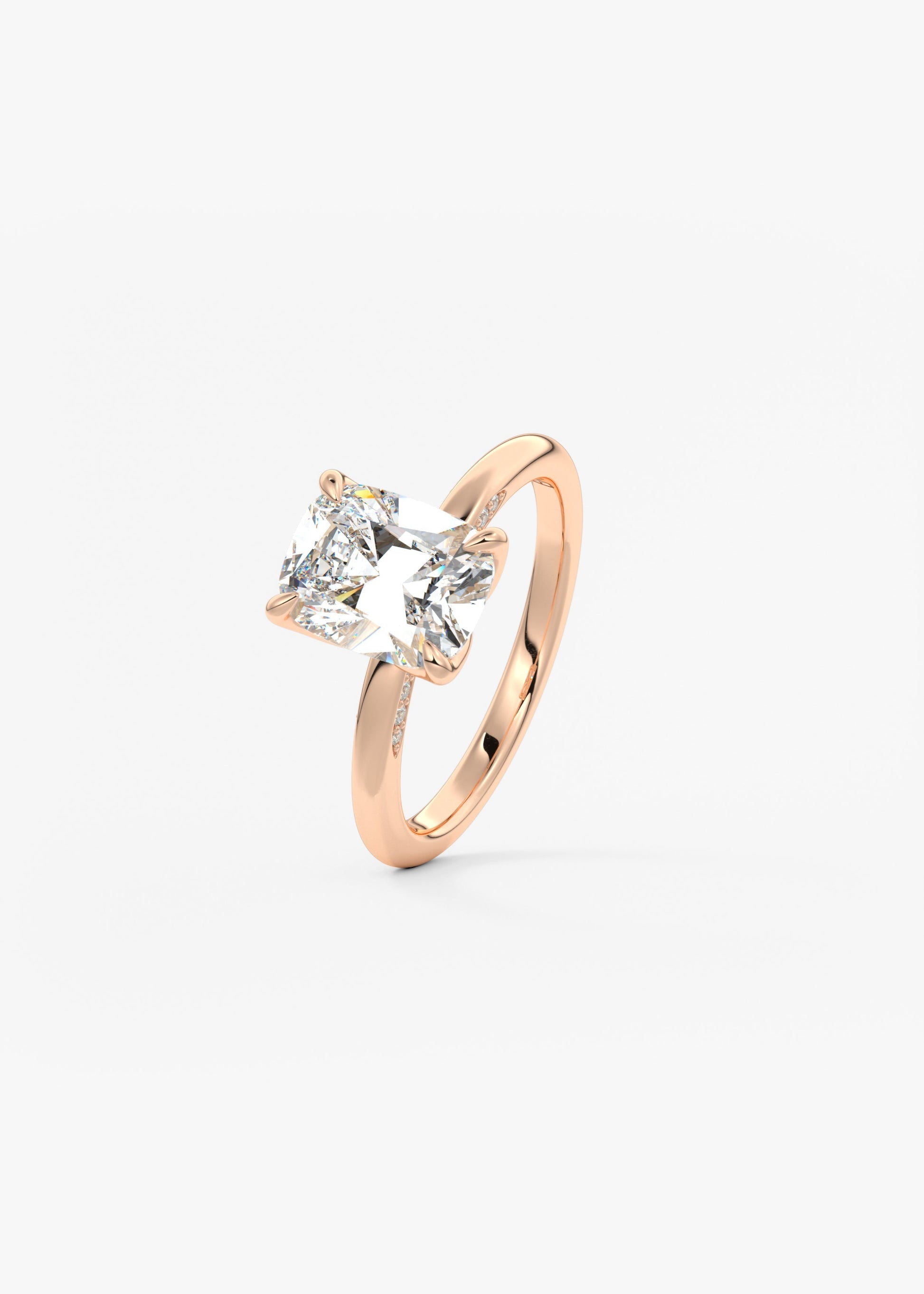 Oval Solitaire With Raised Basket Gallery Lab Grown Diamond Engagement Ring