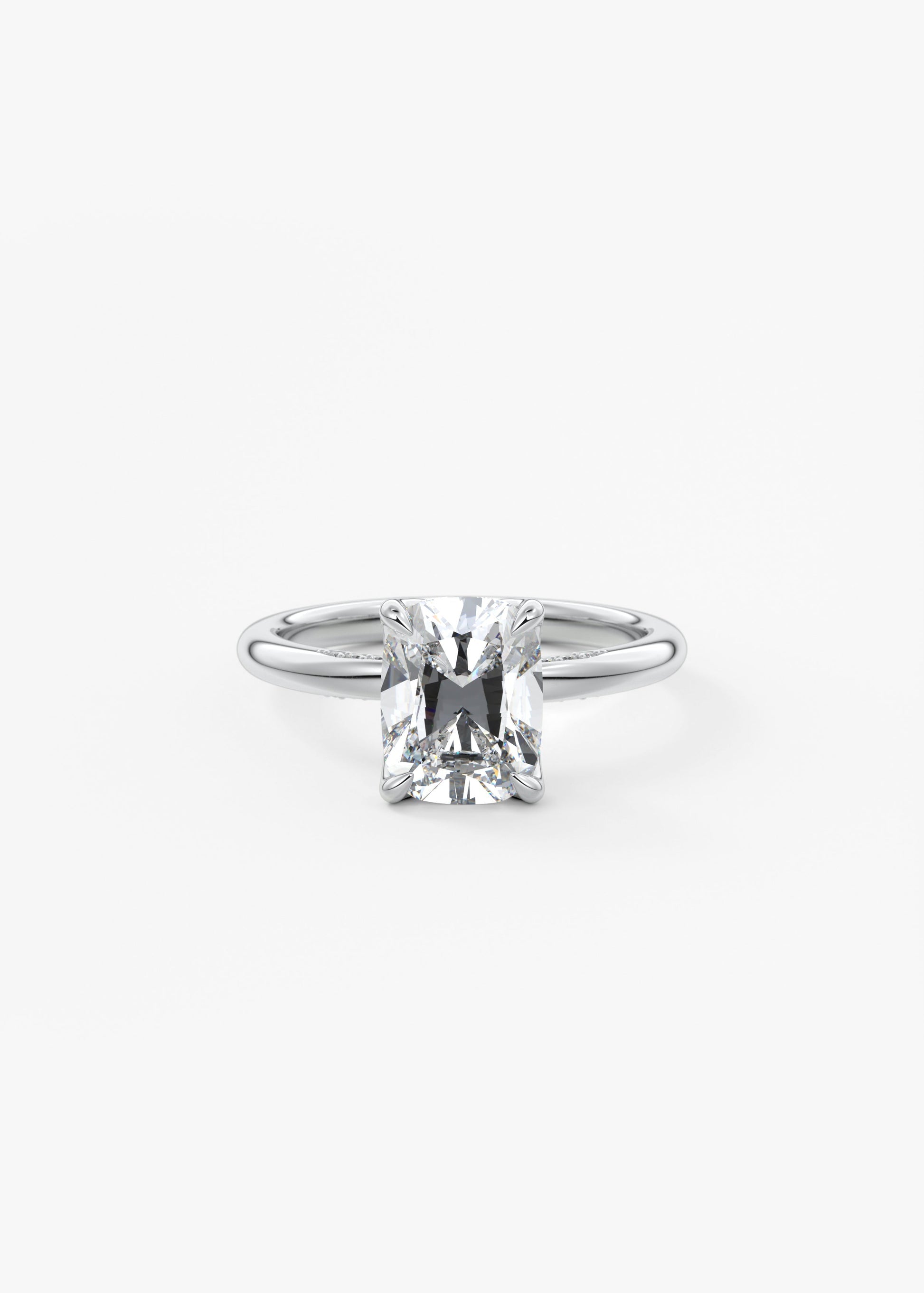 Oval Solitaire With Raised Basket Gallery Lab Grown Diamond Engagement Ring