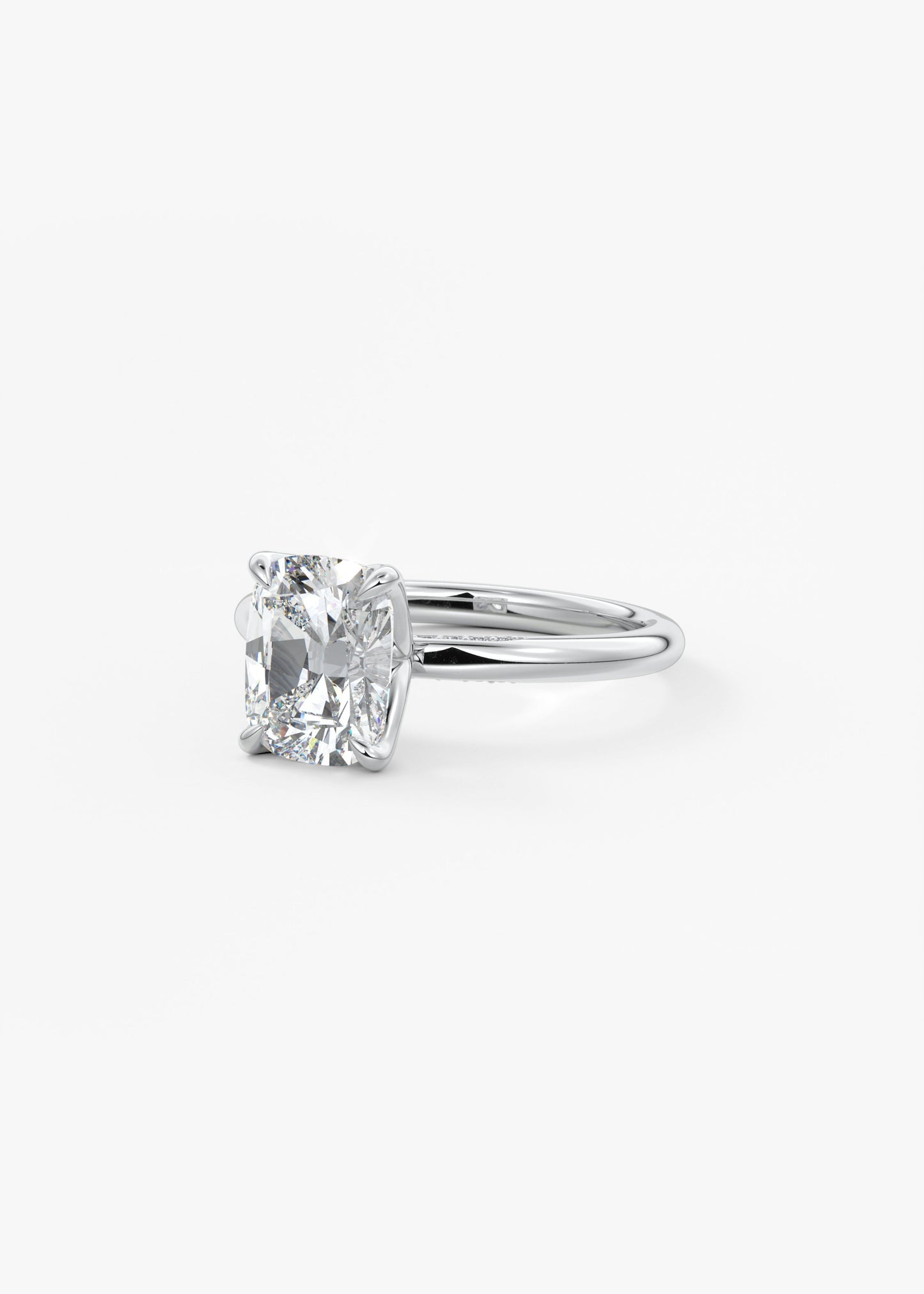 Oval Solitaire With Raised Basket Gallery Lab Grown Diamond Engagement Ring