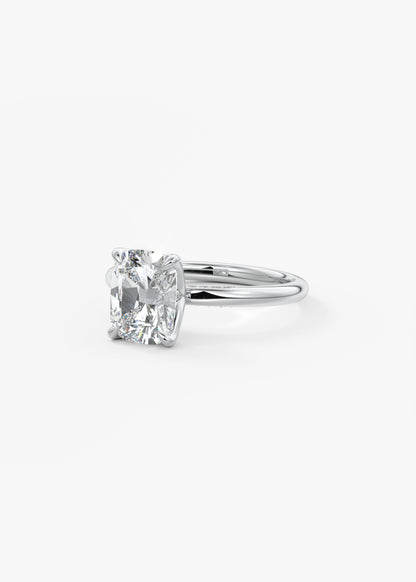 Oval Solitaire With Raised Basket Gallery Lab Grown Diamond Engagement Ring