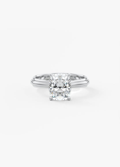 Oval Solitaire With Raised Basket Gallery Lab Grown Diamond Engagement Ring