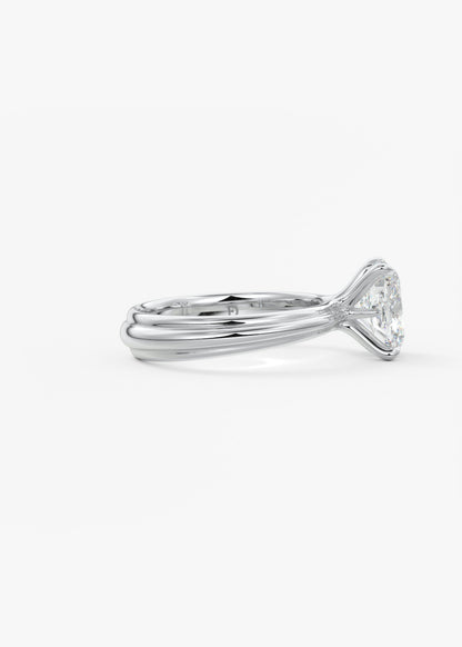 Oval Solitaire With Raised Basket Gallery Lab Grown Diamond Engagement Ring
