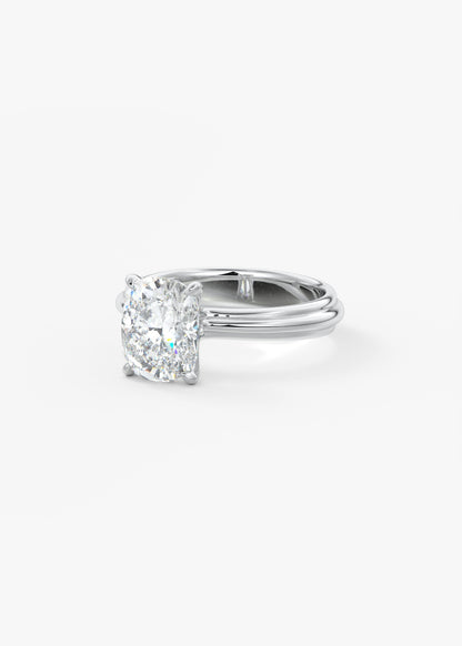 Oval Solitaire With Raised Basket Gallery Lab Grown Diamond Engagement Ring