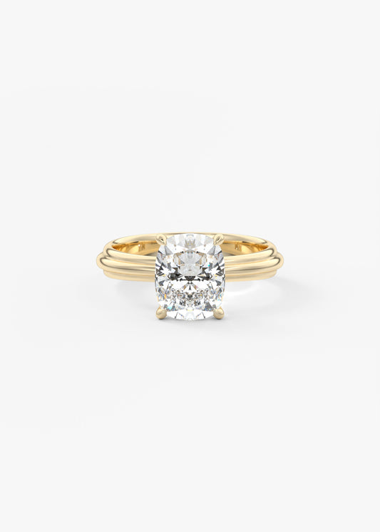 Oval Solitaire With Raised Basket Gallery Lab Grown Diamond Engagement Ring
