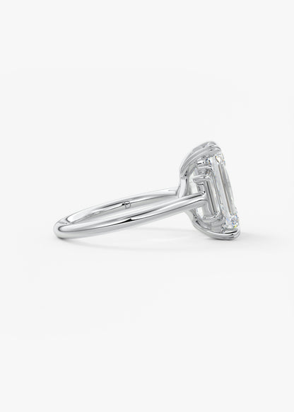 Oval Solitaire With Raised Basket Gallery Lab Grown Diamond Engagement Ring