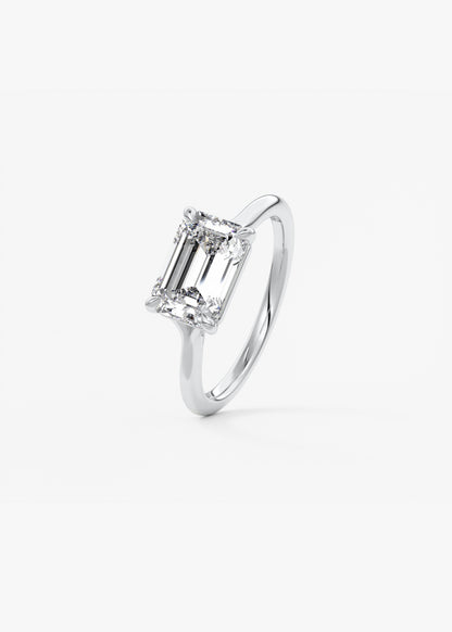 Oval Solitaire With Raised Basket Gallery Lab Grown Diamond Engagement Ring