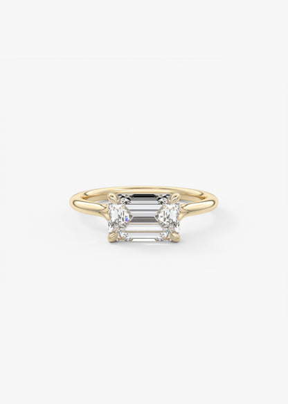 Oval Solitaire With Raised Basket Gallery Lab Grown Diamond Engagement Ring