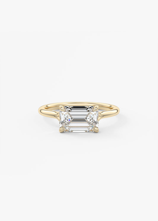 Oval Solitaire With Raised Basket Gallery Lab Grown Diamond Engagement Ring