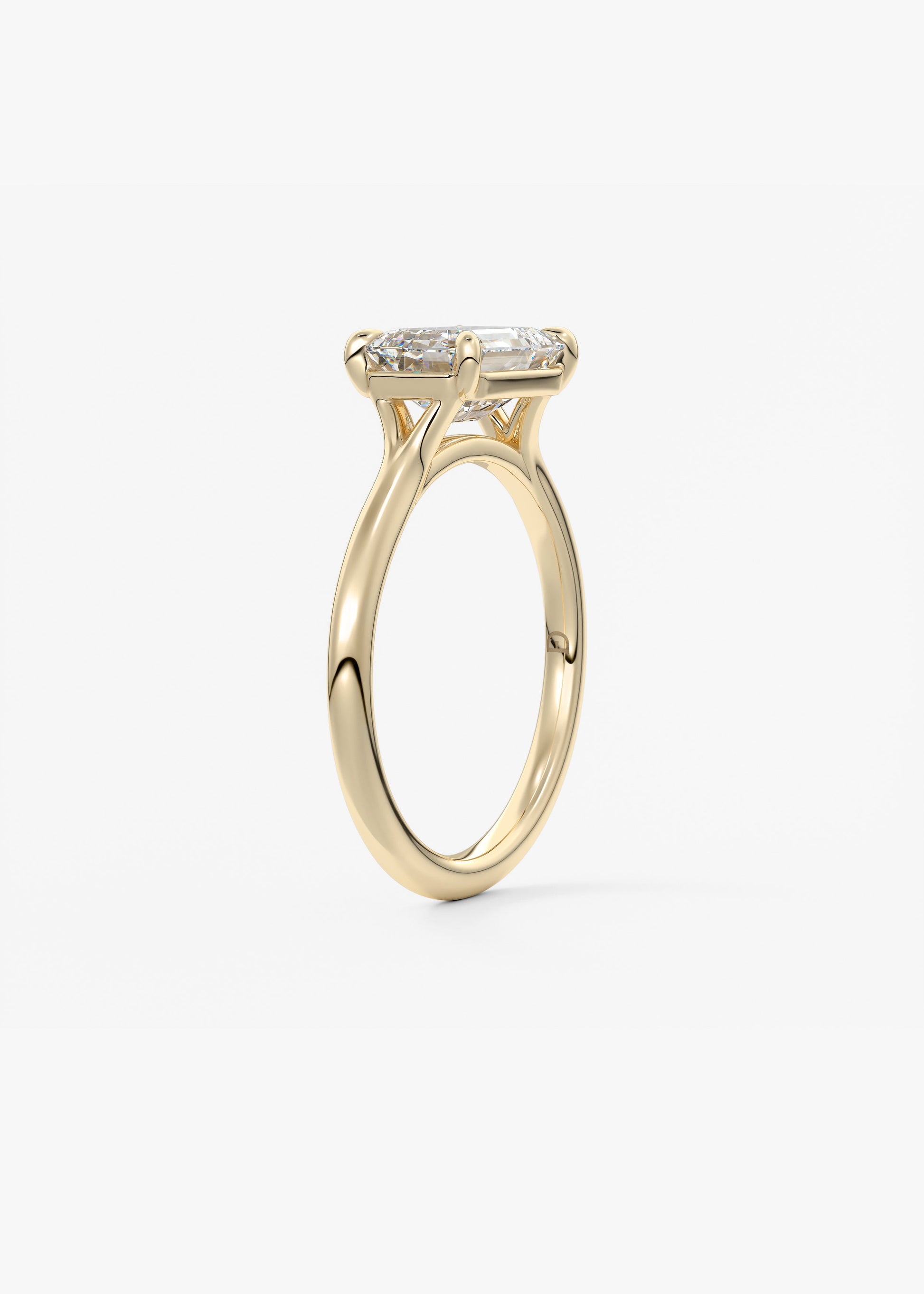 Oval Solitaire With Raised Basket Gallery Lab Grown Diamond Engagement Ring