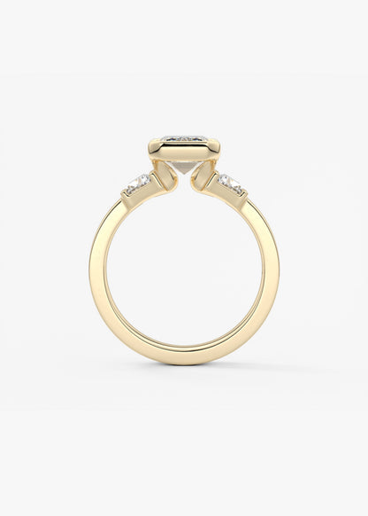Oval Solitaire With Raised Basket Gallery Lab Grown Diamond Engagement Ring
