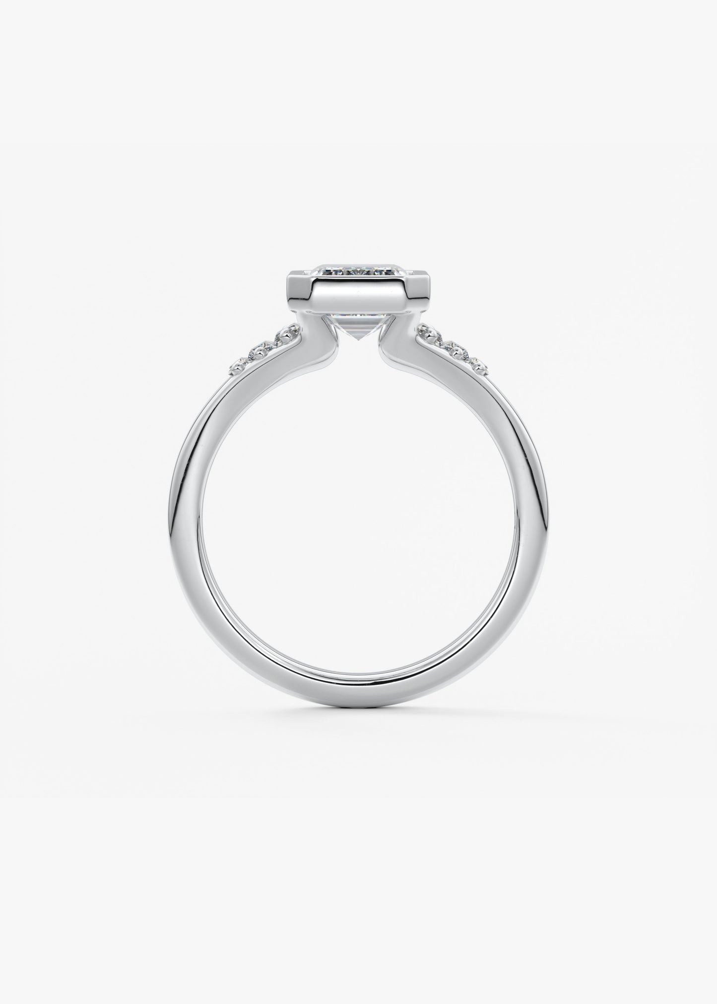Oval Solitaire With Raised Basket Gallery Lab Grown Diamond Engagement Ring