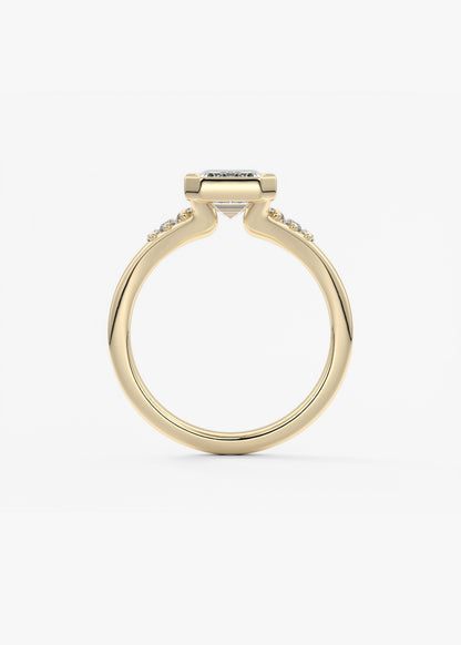 Oval Solitaire With Raised Basket Gallery Lab Grown Diamond Engagement Ring