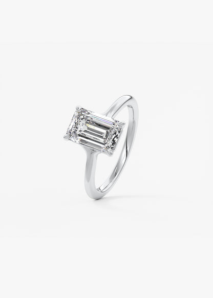 Oval Solitaire With Raised Basket Gallery Lab Grown Diamond Engagement Ring