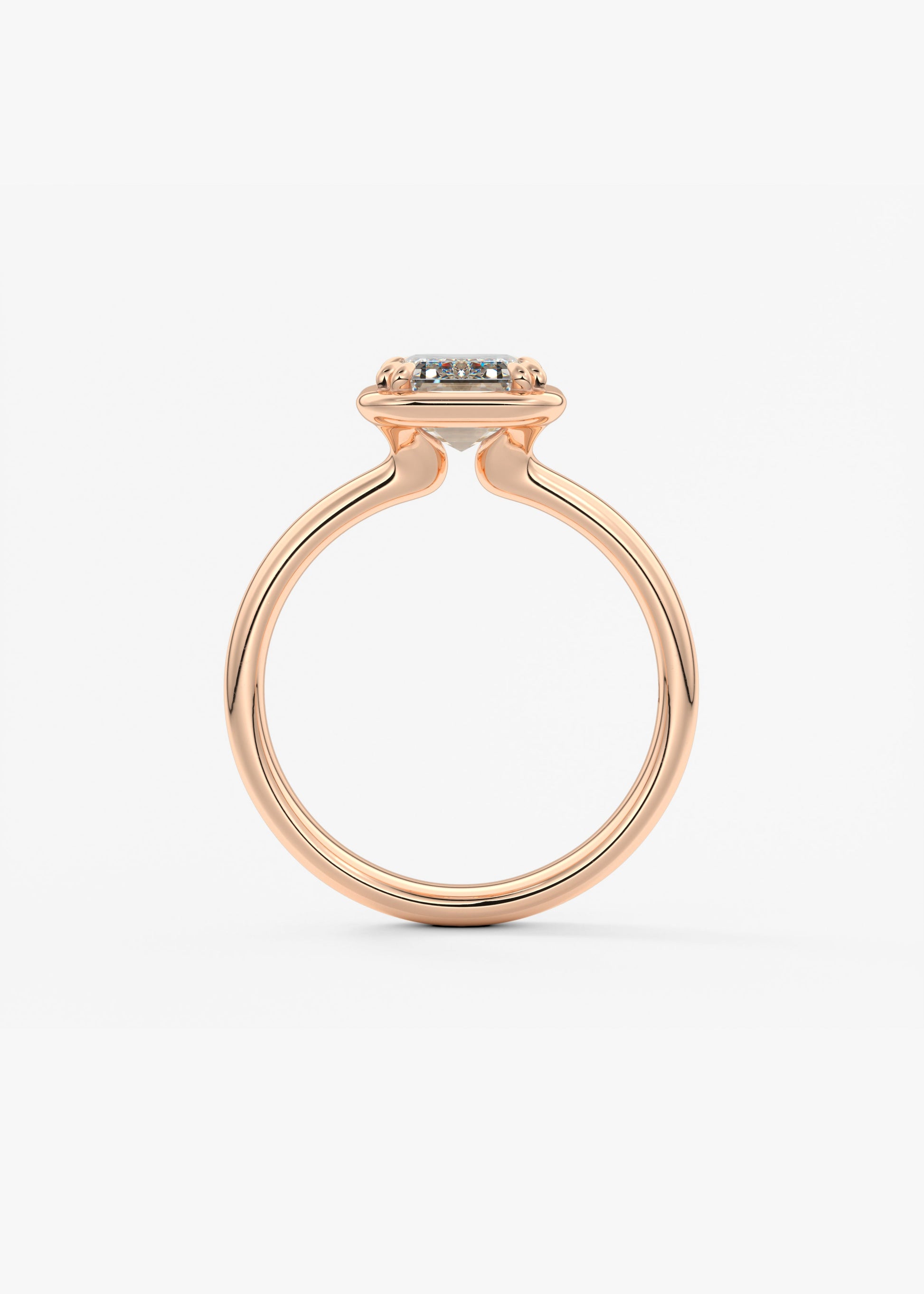 Oval Solitaire With Raised Basket Gallery Lab Grown Diamond Engagement Ring