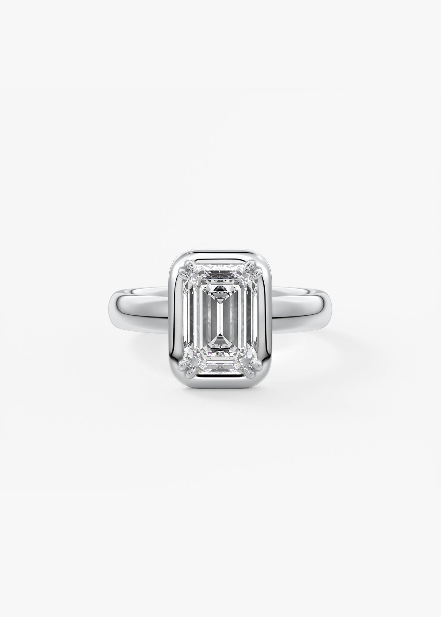 Oval Solitaire With Raised Basket Gallery Lab Grown Diamond Engagement Ring