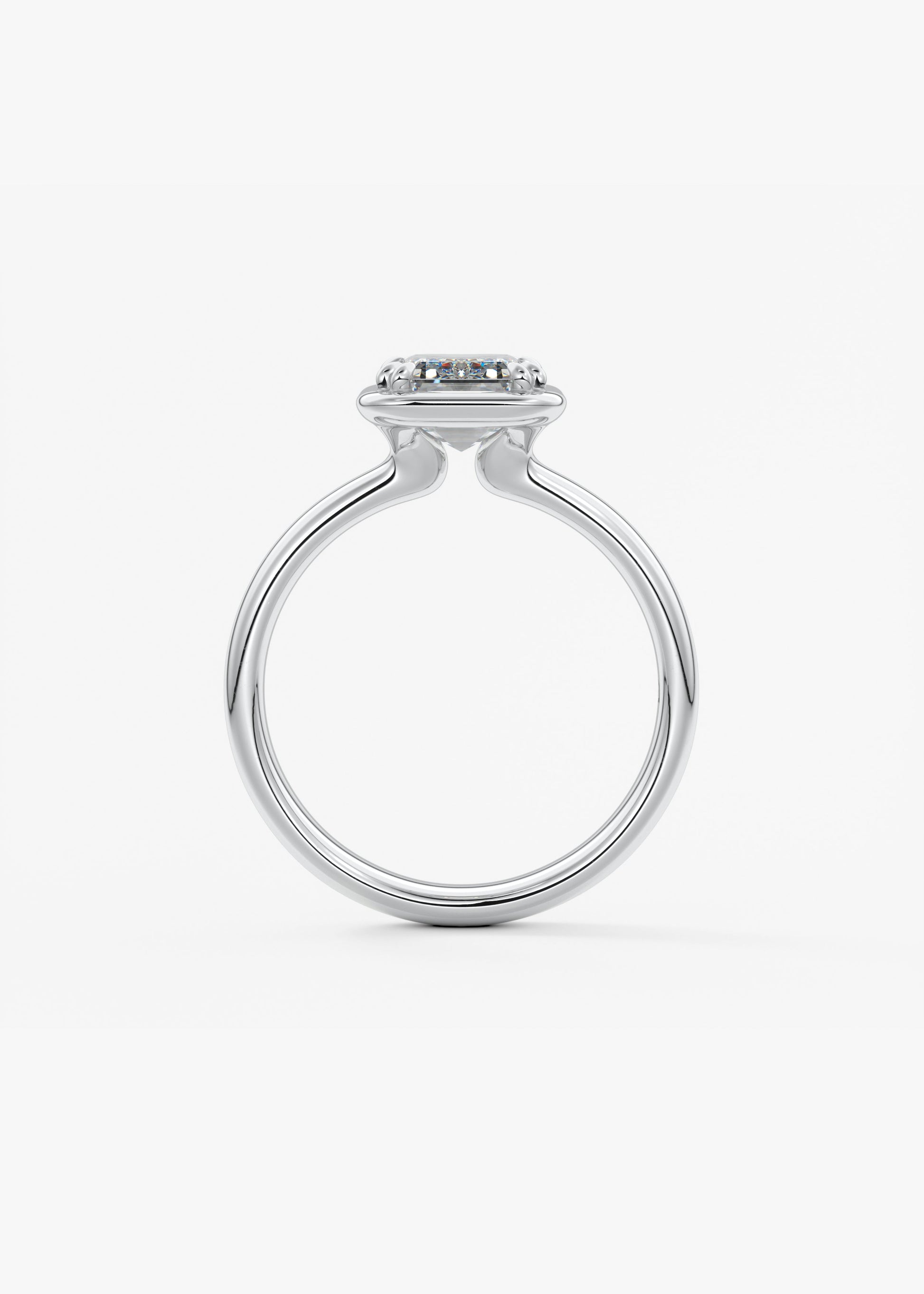 Oval Solitaire With Raised Basket Gallery Lab Grown Diamond Engagement Ring