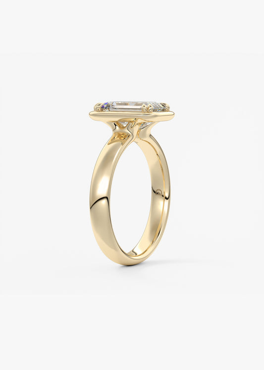 Oval Solitaire With Raised Basket Gallery Lab Grown Diamond Engagement Ring
