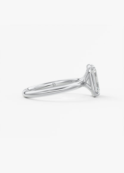 Oval Solitaire With Raised Basket Gallery Lab Grown Diamond Engagement Ring