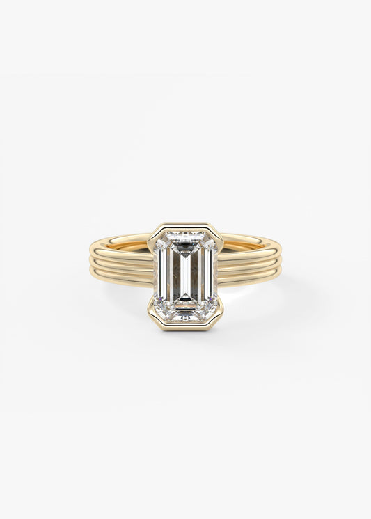 Oval Solitaire With Raised Basket Gallery Lab Grown Diamond Engagement Ring
